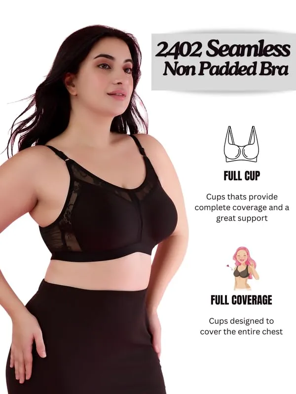 Black_Shaper_Non-Padded_Full_Coverage_Cup_Wire_Free_T-Shirt_Bra_For_Women