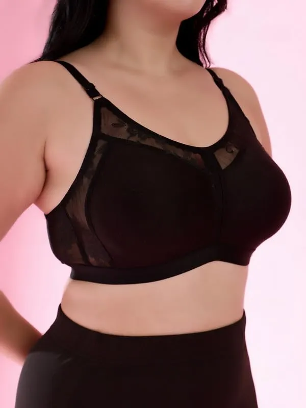 Black_Shaper_Non-Padded_Full_Coverage_Cup_Wire_Free_T-Shirt_Bra_For_Women