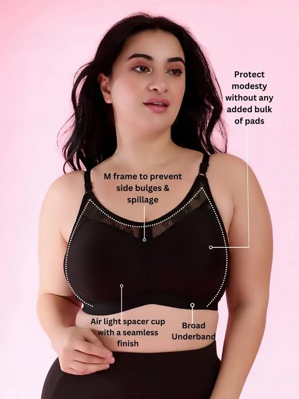 Black_Shaper_Non-Padded_Full_Coverage_Cup_Wire_Free_T-Shirt_Bra_For_Women
