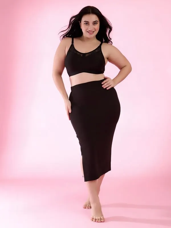 Black_Shaper_Non-Padded_Full_Coverage_Cup_Wire_Free_T-Shirt_Bra_For_Women