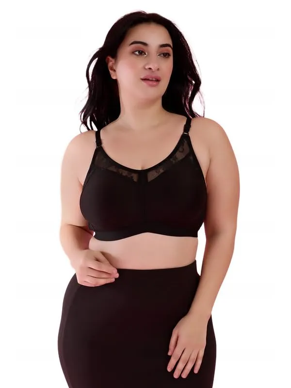 Black_Shaper_Non-Padded_Full_Coverage_Cup_Wire_Free_T-Shirt_Bra_For_Women