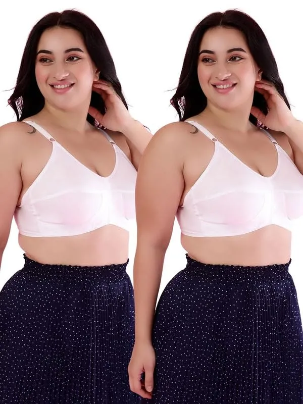 White_Cotton_Non-Padded_Wired_Regular_Bra_For_Women_(Pack_Of_2)