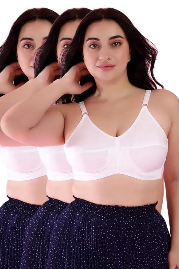 White_Every_Day_Full_Coverage_Non-Padded_Non_Wired_Pure_Cotton_Bra_For_Women_(Pack_Of_3)