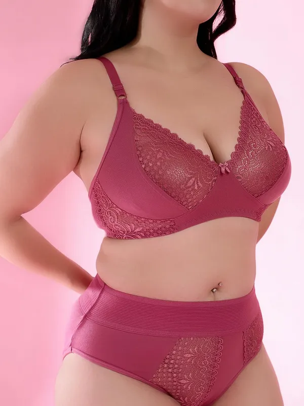 Rose_Gorgeous_Bridal_Honeymoon_Cotton_Designer_Bra_Panty_Set_Lace_Push_Up_Non-Wired_Solid_Lingerie_Lace_Bra_And_Hipster_50Mm_Broad_Belt_Panty_Set_And_Lingerie_Set_For_Women