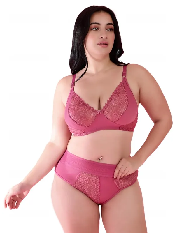 Rose_Gorgeous_Bridal_Honeymoon_Cotton_Designer_Bra_Panty_Set_Lace_Push_Up_Non-Wired_Solid_Lingerie_Lace_Bra_And_Hipster_50Mm_Broad_Belt_Panty_Set_And_Lingerie_Set_For_Women
