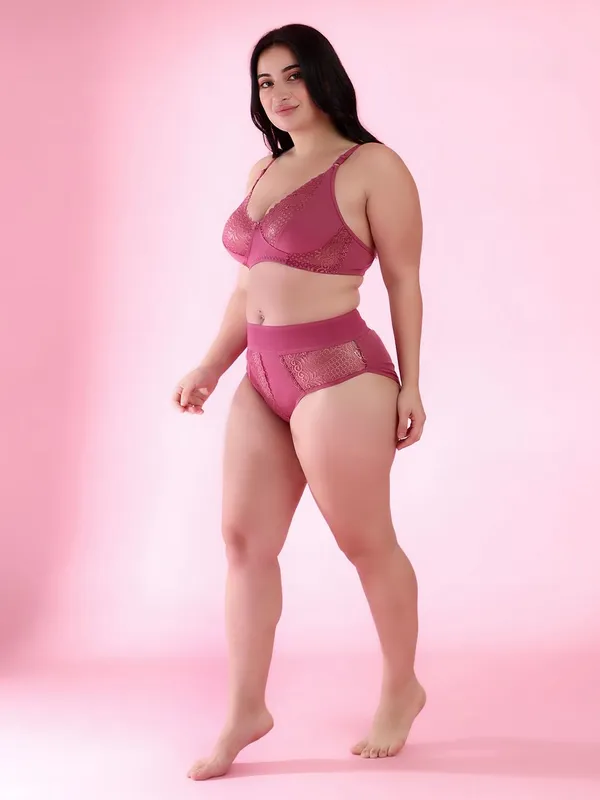 Rose_Gorgeous_Bridal_Honeymoon_Cotton_Designer_Bra_Panty_Set_Lace_Push_Up_Non-Wired_Solid_Lingerie_Lace_Bra_And_Hipster_50Mm_Broad_Belt_Panty_Set_And_Lingerie_Set_For_Women