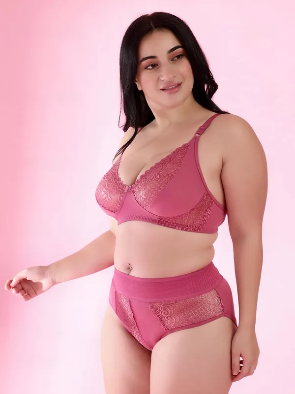 Rose_Gorgeous_Bridal_Honeymoon_Cotton_Designer_Bra_Panty_Set_Lace_Push_Up_Non-Wired_Solid_Lingerie_Lace_Bra_And_Hipster_50Mm_Broad_Belt_Panty_Set_And_Lingerie_Set_For_Women