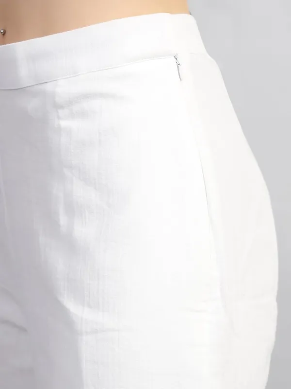 White_Muslin_Cotton_Co-Ord_Set_|__Two_Piece_Set_Shirt_Pant_For_Women
