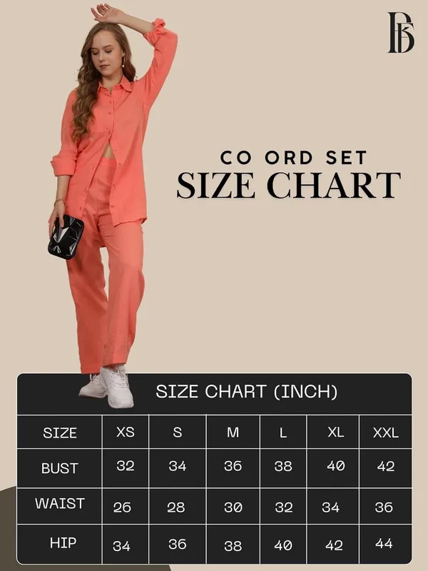 Peach_Muslin_Cotton_Co-Ord_Set_|__Two_Piece_Set_Shirt_Pant_For_Women