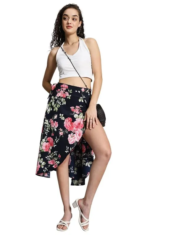 Dark_Blue_Floral_Midi_Textured_Print_Wrap_Around_Maxi_Skirt_|_Wear_Midi_Skirt_For_Women