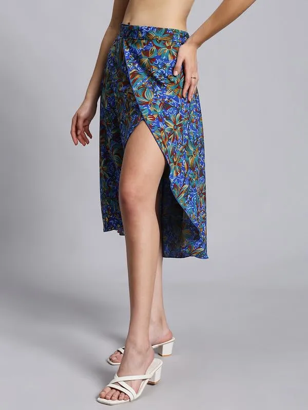 Blue_Floral_Midi_Textured_Print_Wrap_Around_Maxi_Skirt_|_Wear_Midi_Skirt_For_Women