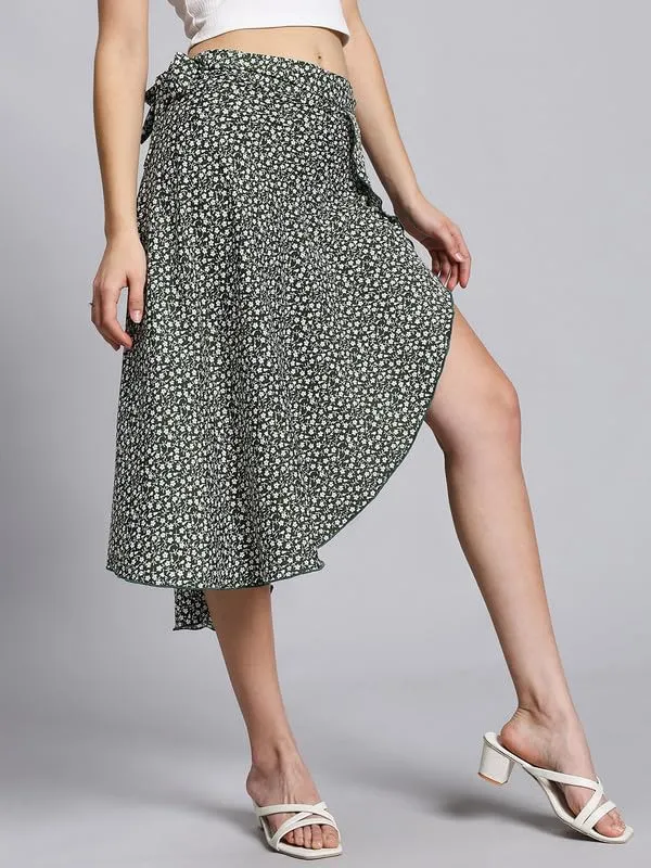 Green_Floral_Midi_Textured_Print_Wrap_Around_Skirt_|_Wear_Midi_Skirt_For_Women