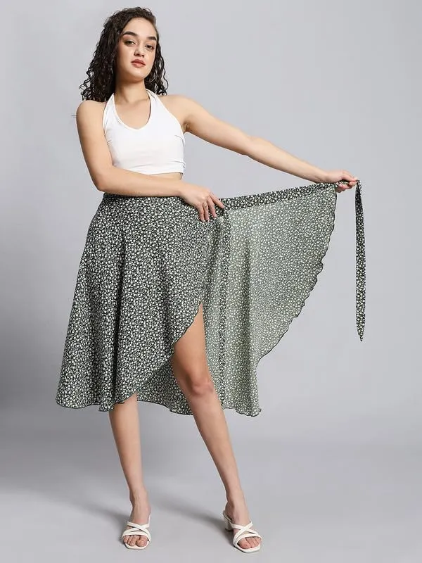 Green_Floral_Midi_Textured_Print_Wrap_Around_Skirt_|_Wear_Midi_Skirt_For_Women
