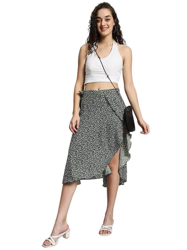 Green_Floral_Midi_Textured_Print_Wrap_Around_Skirt_|_Wear_Midi_Skirt_For_Women