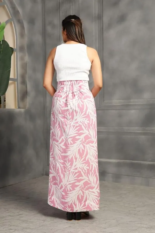 Pink_High-Waist_Cocktail_Wrap_Around_Maxi_Skirt_With_Brass_Ring_Tie-Up_Closure_|_Adjustable_Floor-Length_Saree_Drape_Inspired_Wrap_Skirt_For_Women