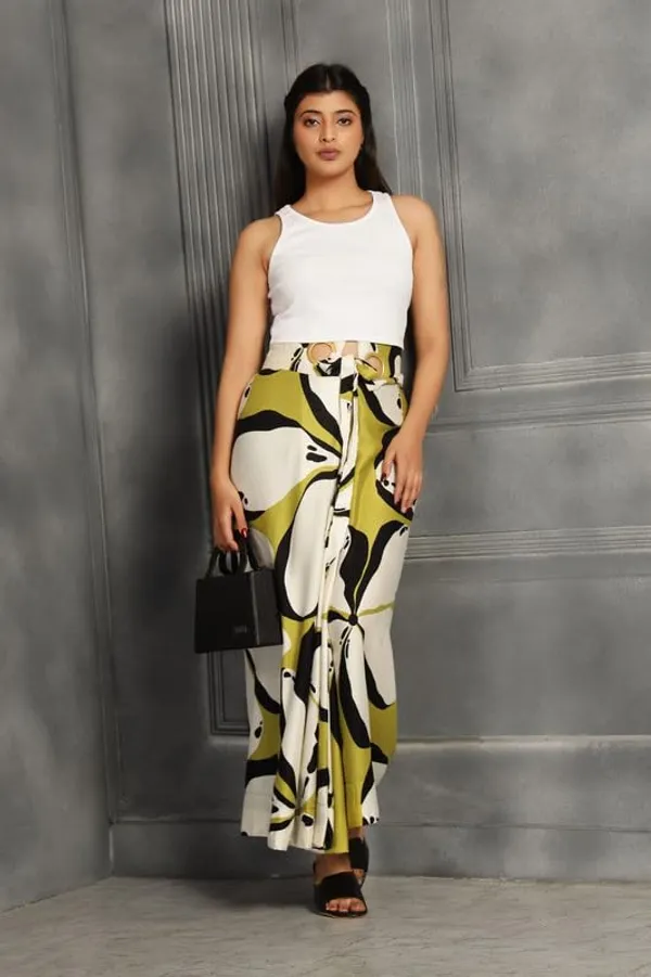 Lime_Green_High-Waist_Cocktail_Wrap_Around_Maxi_Skirt_With_Brass_Ring_Tie-Up_Closure_|_Adjustable_Floor-Length_Saree_Drape_Inspired_Wrap_Skirt_For_Women