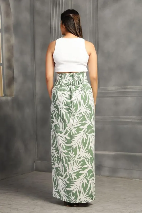 Green_High-Waist_Cocktail_Wrap_Around_Maxi_Skirt_With_Brass_Ring_Tie-Up_Closure_|_Adjustable_Floor-Length_Saree_Drape_Inspired_Wrap_Skirt_For_Women