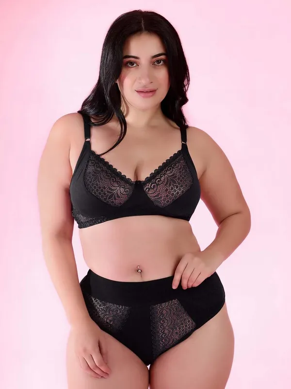 Black_Gorgeous_Bridal_Honeymoon_Cotton_Designer_Bra_Panty_Set_Lace_Push_Up_Non-Wired_Solid_Lingerie_Lace_Bra_And_Hipster_50Mm_Broad_Belt_Panty_Set_And_Lingerie_Set_For_Women