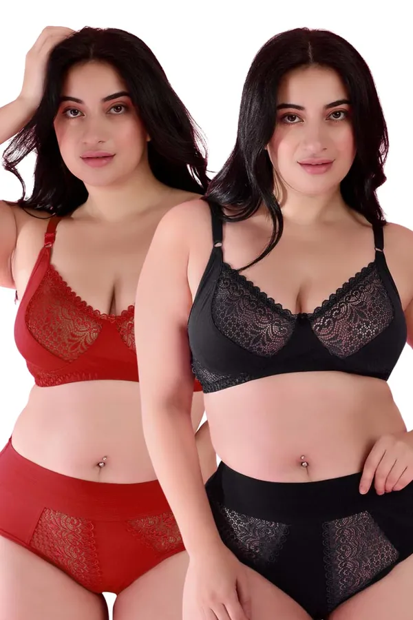 Black_&_Red_Gorgeous_Bridal_Honeymoon_Cotton_Designer_Bra_Panty_Set_Lace_Push_Up_Non-Wired_Solid_Lingerie_Lace_Bra_And_Hipster_50Mm_Broad_Belt_Panty_Set_And_Lingerie_Set_For_Women_(Pack_Of_2)