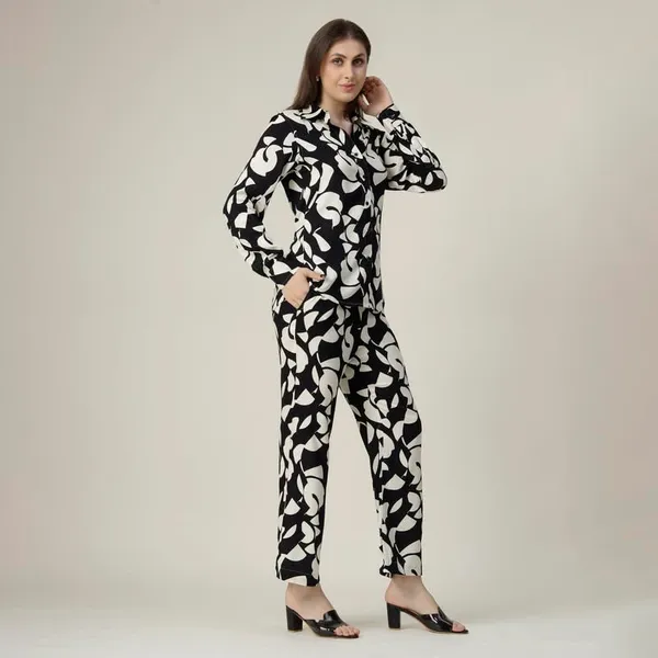 Black_Ivory_2_Piece_Co-Ords_Set_Premium_Viscose_Rayon_Shirt_Dickey_Collar_Full_Sleeve_Regular_Fit_Casual_Shirt_Trousers_Printed_Design_For_Women