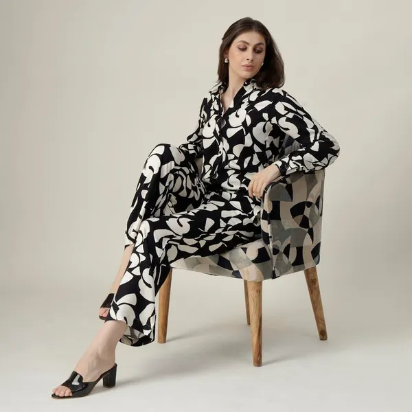 Black_Ivory_2_Piece_Co-Ords_Set_Premium_Viscose_Rayon_Shirt_Dickey_Collar_Full_Sleeve_Regular_Fit_Casual_Shirt_Trousers_Printed_Design_For_Women