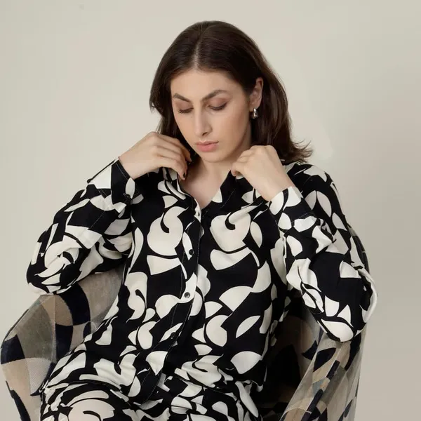 Black_Ivory_2_Piece_Co-Ords_Set_Premium_Viscose_Rayon_Shirt_Dickey_Collar_Full_Sleeve_Regular_Fit_Casual_Shirt_Trousers_Printed_Design_For_Women