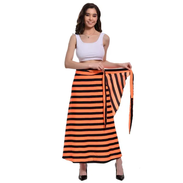Orange_&_Black_Long_Wrap_Around_Maxi_Skirt_|_Wear_Long_Skirt_For_Women
