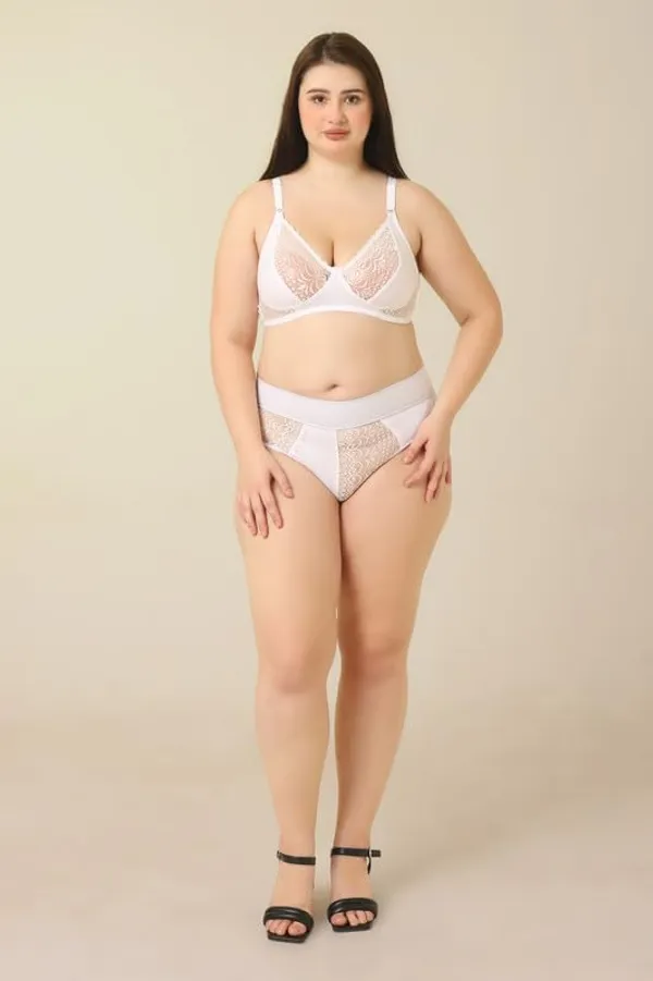 White_Gorgeous_Bridal_Honeymoon_Cotton_Designer_Bra_Panty_Set_Lace_Push_Up_Non-Wired_Solid_Lingerie_Lace_Bra_And_Hipster_50Mm_Broad_Belt_Panty_Set_And_Lingerie_Set_For_Women