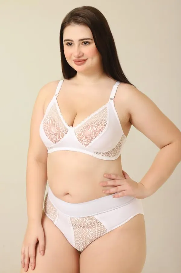 White_Gorgeous_Bridal_Honeymoon_Cotton_Designer_Bra_Panty_Set_Lace_Push_Up_Non-Wired_Solid_Lingerie_Lace_Bra_And_Hipster_50Mm_Broad_Belt_Panty_Set_And_Lingerie_Set_For_Women