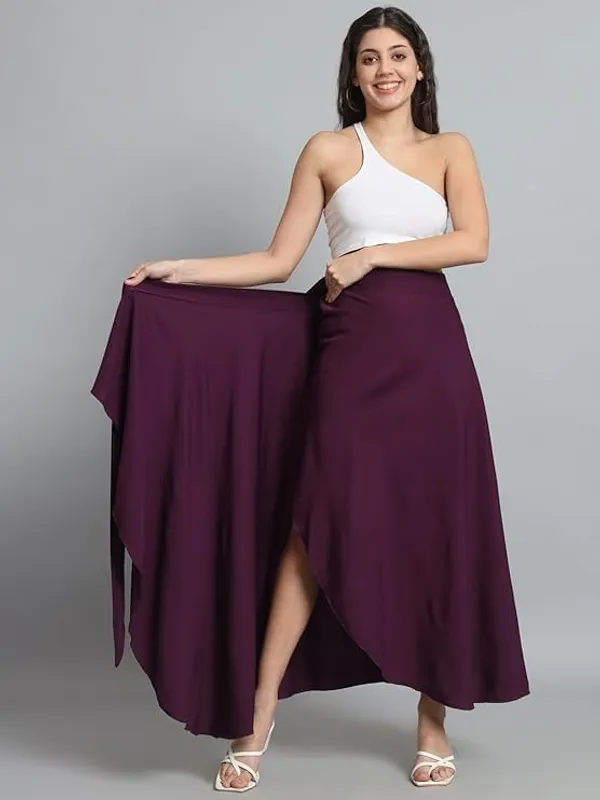 Wine_Long_Wrap_Around_Maxi_Skirt_|_Wear_Long_Skirt_For_Women