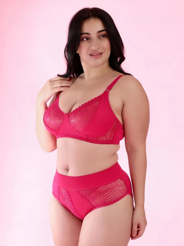 Rani_Gorgeous_Bridal_Honeymoon_Cotton_Designer_Bra_Panty_Set_Lace_Push_Up_Non-Wired_Solid_Lingerie_Lace_Bra_And_Hipster_50Mm_Broad_Belt_Panty_Set_And_Lingerie_Set_For_Women