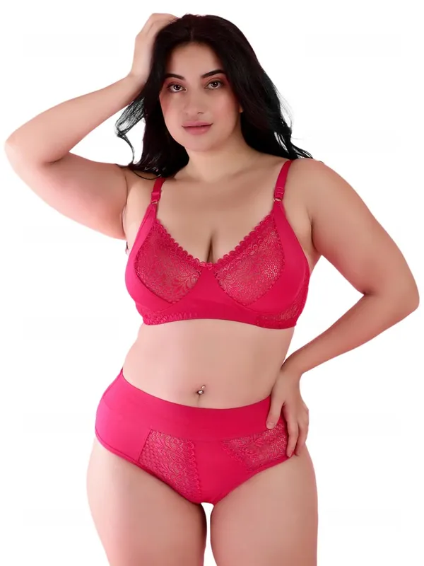 Rani_Gorgeous_Bridal_Honeymoon_Cotton_Designer_Bra_Panty_Set_Lace_Push_Up_Non-Wired_Solid_Lingerie_Lace_Bra_And_Hipster_50Mm_Broad_Belt_Panty_Set_And_Lingerie_Set_For_Women
