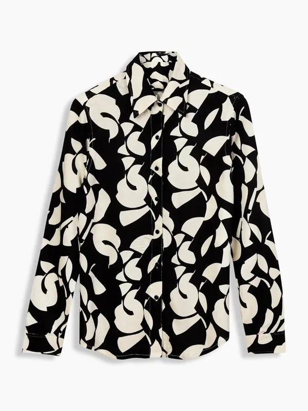 Black_Ivory_Elegant_Button_Down_Shirt_Long_Sleeve_Abstract_Print_Casual_Workwear_Top_Trendy_Casual_Look_For_Women