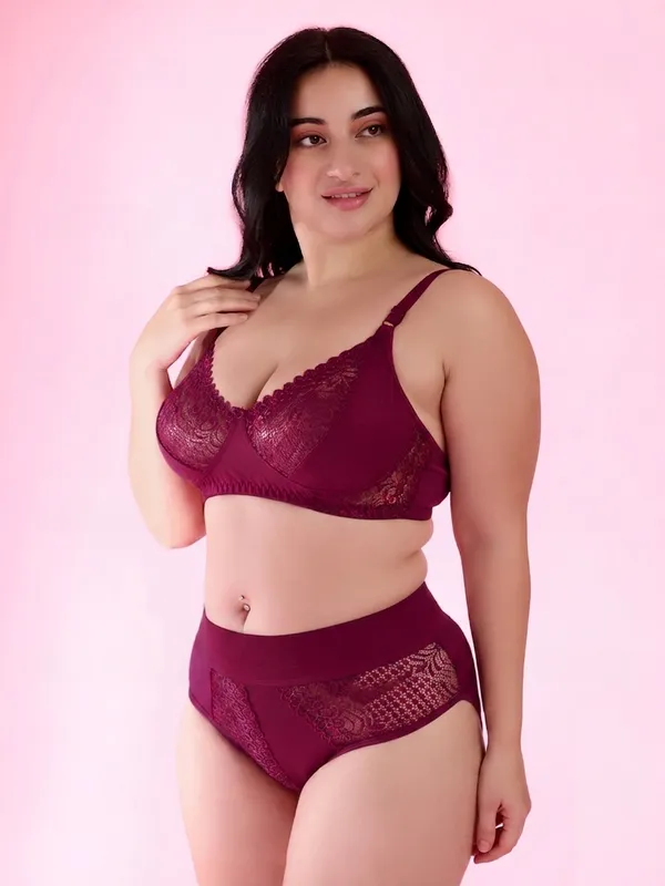 Gorgeous_Bridal_Honeymoon_Cotton_Designer_Bra_Panty_Set_Lace_Push_Up_Non-Wired_Solid_Lingerie_Lace_Bra_and_Hipster_50MM_Broad_Belt_Panty_Set_for_Women_and_Girls_Lingerie_Set