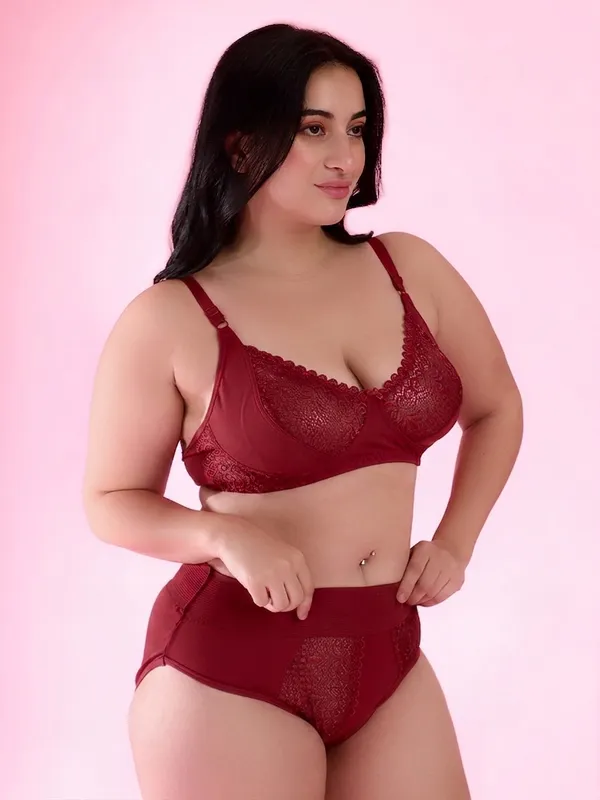 Gorgeous_Bridal_Honeymoon_Cotton_Designer_Bra_Panty_Set_Lace_Push_Up_Non-Wired_Solid_Lingerie_Lace_Bra_and_Hipster_50MM_Broad_Belt_Panty_Set_for_Women_and_Girls_Lingerie_Set