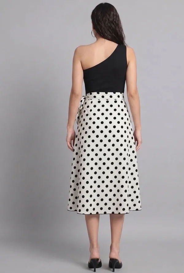 GIRLCODE_Polka_Dot_Wrap_Skirt_|_Midi_Length_Tie-Up_A-Line_Skirt_|_High_Waist_Casual