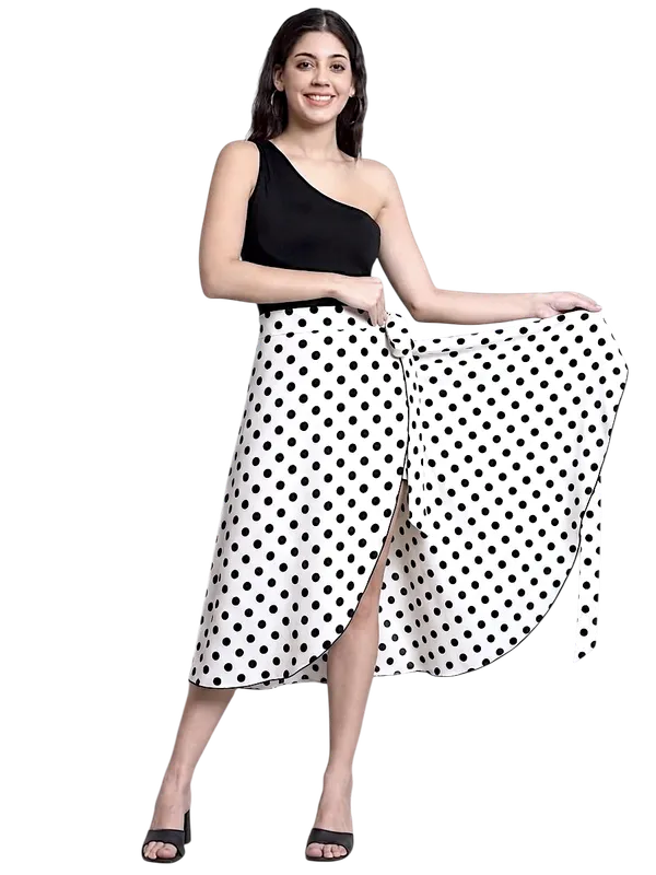 GIRLCODE_Polka_Dot_Wrap_Skirt_|_Midi_Length_Tie-Up_A-Line_Skirt_|_High_Waist_Casual
