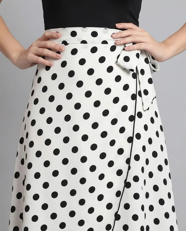 GIRLCODE_Polka_Dot_Wrap_Skirt_|_Midi_Length_Tie-Up_A-Line_Skirt_|_High_Waist_Casual