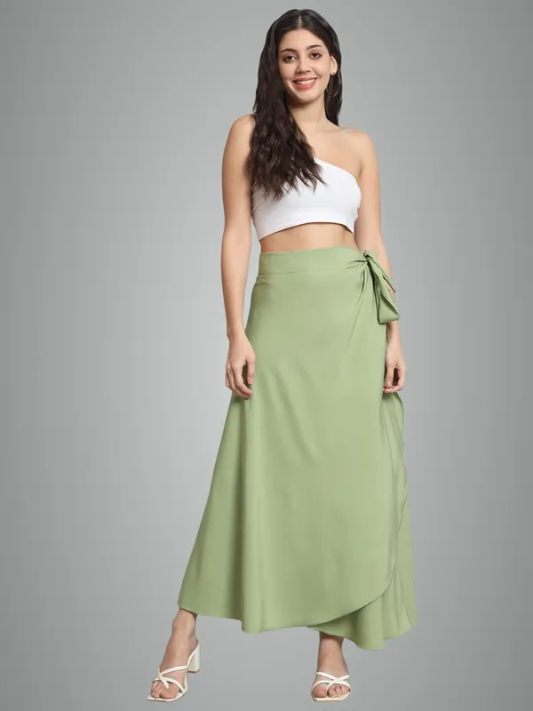 Pista_Green_Long_Wrap_Around_Maxi_Skirt_|_Wear_Long_Skirt_For_Women