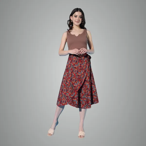 Multicolor_Midi_Jaipuri_Print_Wrap_Around_Maxi_Skirt_|_Wear_Midi_Skirt_Color_-_Maroon_For_Women