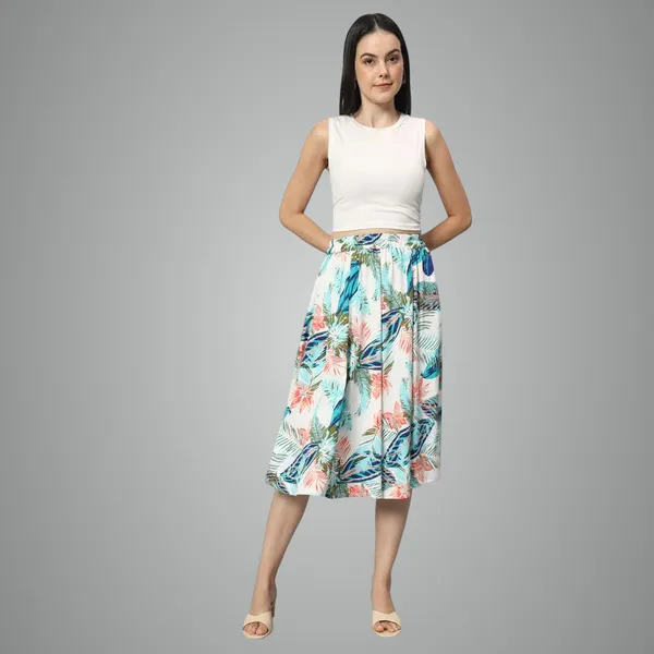 White_Textured_Printed_Midi_Around_Skirt_Wear_Midi_Skirt_For_Women