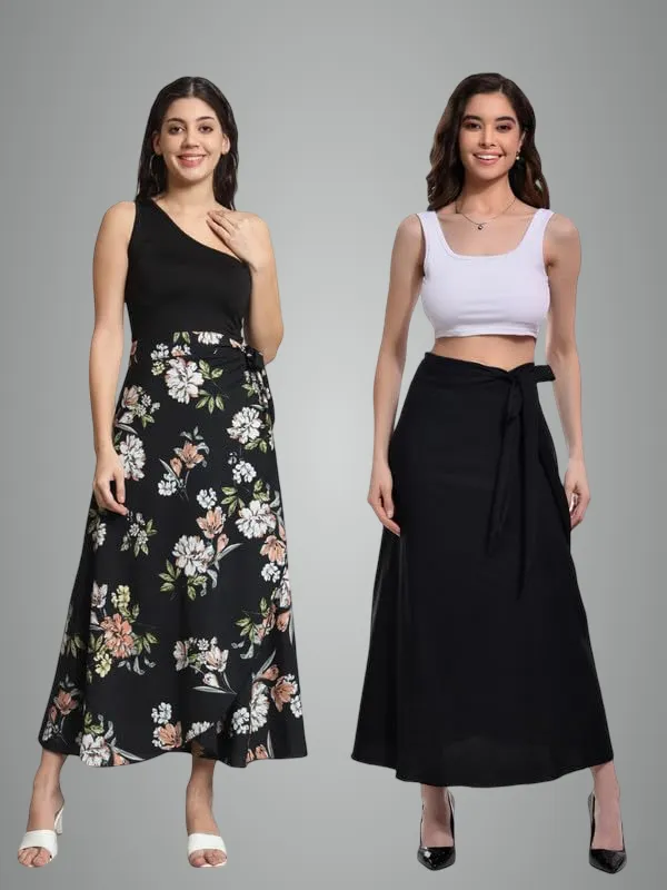 Black_Combo_Long_Wrap_Around_Maxi_Skirt_|_Wear_Long_Skirt_For_Women_(Pack_Of_2)