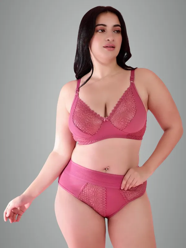 Rose_Gorgeous_Bridal_Honeymoon_Cotton_Designer_Bra_Panty_Set_Lace_Push_Up_Non-Wired_Solid_Lingerie_Lace_Bra_And_Hipster_50Mm_Broad_Belt_Panty_Set_And_Lingerie_Set_For_Women