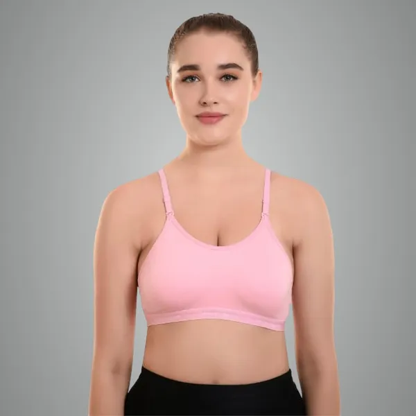 Pink_Non-Padded_Full_Coverage_Cup_Wire_Free_Bra_For_Women
