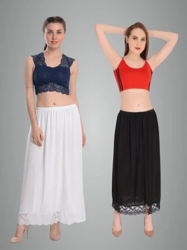 White_Black_Hosiery_Petticoat_And_Inskirt_Underskirt_Cotton_Inskirt_Saree_Petticoats_For_Women_(Pack_Of_2)