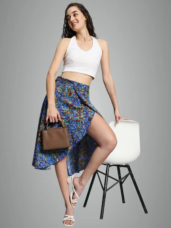Blue_Floral_Midi_Textured_Print_Wrap_Around_Maxi_Skirt_|_Wear_Midi_Skirt_For_Women