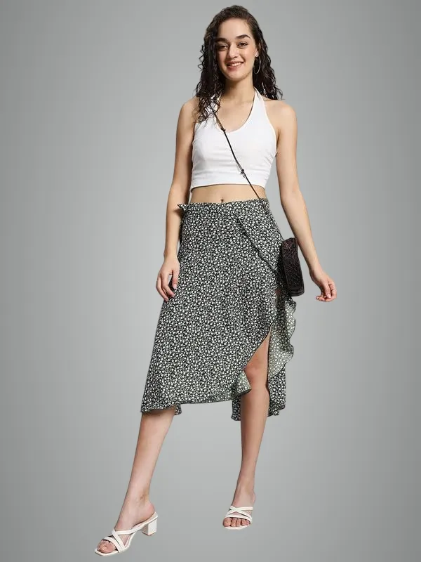 Green_Floral_Midi_Textured_Print_Wrap_Around_Skirt_|_Wear_Midi_Skirt_For_Women