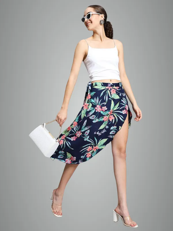 Aloe_Vera_Blue_Midi_Textured_Print_Wrap_Around_Skirt_|_Wear_Midi_Skirt_For_Women