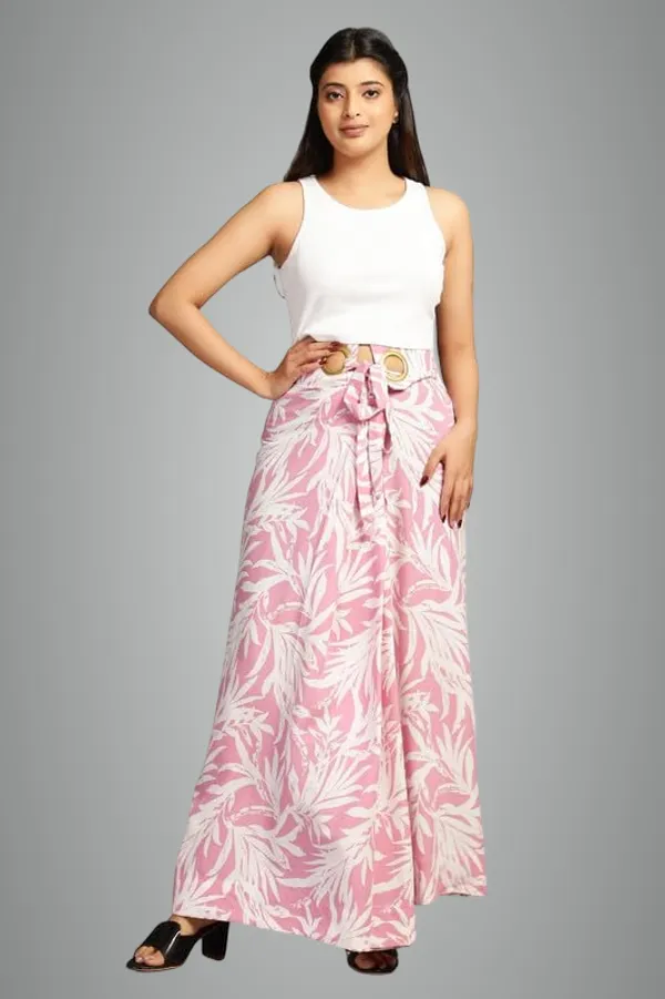 Pink_High-Waist_Cocktail_Wrap_Around_Maxi_Skirt_With_Brass_Ring_Tie-Up_Closure_|_Adjustable_Floor-Length_Saree_Drape_Inspired_Wrap_Skirt_For_Women