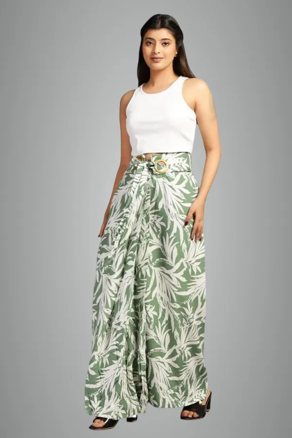 Green_High-Waist_Cocktail_Wrap_Around_Maxi_Skirt_With_Brass_Ring_Tie-Up_Closure_|_Adjustable_Floor-Length_Saree_Drape_Inspired_Wrap_Skirt_For_Women